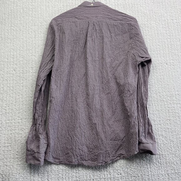 The Kooples Sport Red gingham Plaid Classic Button Up Long sleeve Shirt Men S - Picture 11 of 15